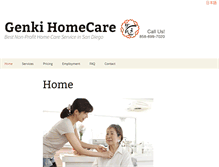 Tablet Screenshot of genkihomecare.org